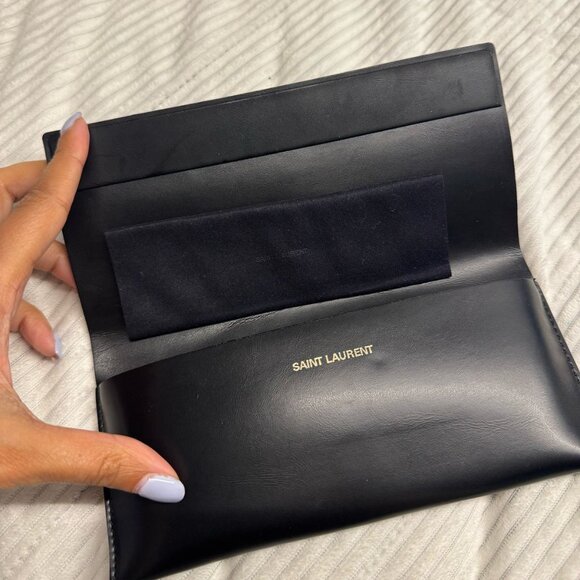 Saint Laurent Sunglasses Case — Black with Cleaning Cloth (Authentic) - Picture 1 of 2